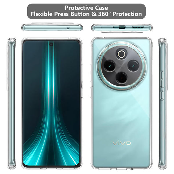 Mobielectro Soft Silicon Transparent |Scratch Resistant Clear Case for Vivo T4 5G | IQOO Z10 5G