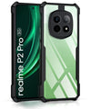 Mobielectro Camera Bump Protection | Slim Stylish 360 Protection Design |Crystal Clear | Shockproof Eagle Back Cover for Realme P2 Pro- Black