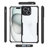 Mobielectro Camera Bump Protection | Slim Stylish 360 Protection Design |Crystal Clear | Shockproof Eagle Back Cover for iPhone 15 Plus- Black