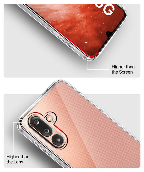 Mobielectro Clear Transparent Shockproof Scratch Resistant Protective Phone Case for Samsung M36 5G