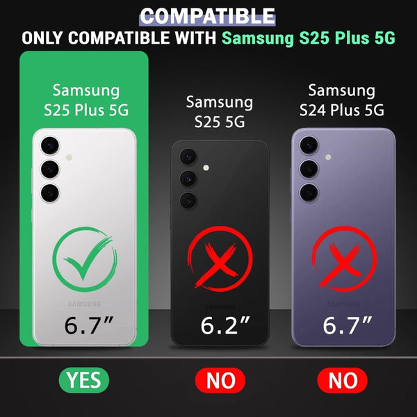 Mobielectro Clear Transparent Shockproof Scratch Resistant Protective Phone Case for Samsung S25 Plus