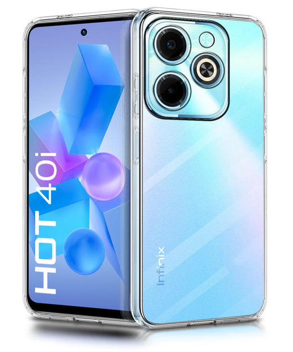 Mobielectro Clear Transparent Shockproof Scratch Resistant Protective Phone Case for Infinix Hot 40i