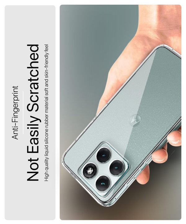 Mobielectro Clear Transparent Shockproof Scratch Resistant Protective Phone Case for Moto Edge 70 Fusion