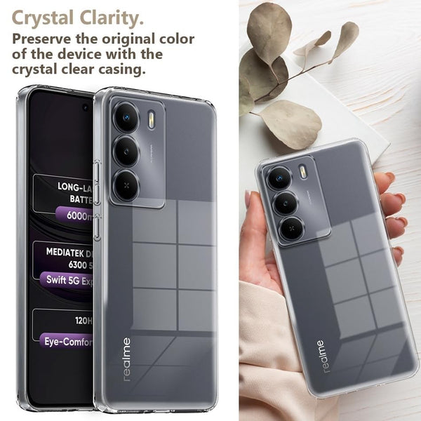 Mobielectro Clear Transparent Shockproof Scratch Resistant Protective Phone Case for Realme P3 Lite