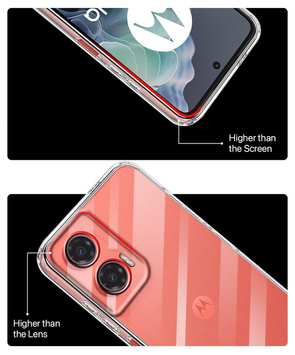 Mobielectro Soft Silicon Transparent |Scratch Resistant Clear Case for Moto G35 5G