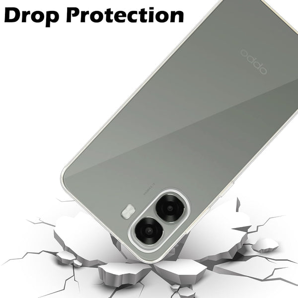 Mobielectro Clear Transparent Shockproof Scratch Resistant Protective Phone Case for Oppo A6X 5G