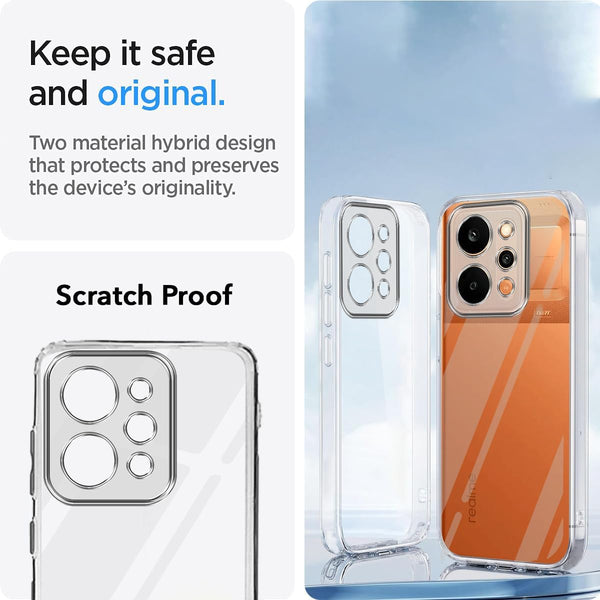 Mobielectro Clear Transparent Shockproof Scratch Resistant Protective Phone Case for Realme P4 Power