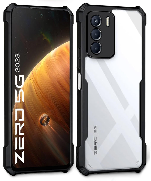 Mobielectro Camera Bump Protection | Slim Stylish 360 Protection Design |Crystal Clear | Shockproof Eagle Back Cover for Infinix ZERO 5G 2023 - Black