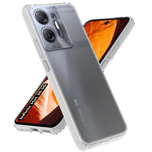 Mobielectro Clear Transparent Shockproof Scratch Resistant Protective Phone Case for Infinix Hot 30 5G