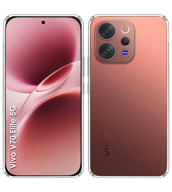 Mobielectro Clear Transparent Shockproof Scratch Resistant Protective Phone Case for Vivo V70 ELite
