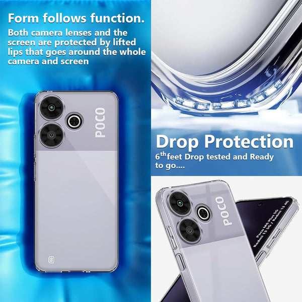 Mobielectro Soft Silicon Transparent |Scratch Resistant Clear Case for Redmi 13 5G