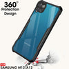 Mobielectro Camera Bump Protection | Slim Stylish 360 Protection Design |Crystal Clear | Shockproof Eagle Back Cover for Samsung M12|A12|F12 - Black