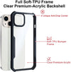 Mobielectro Camera Bump Protection | Slim Stylish 360 Protection Design |Crystal Clear | Shockproof Eagle Back Cover for iPhone 13 - Black