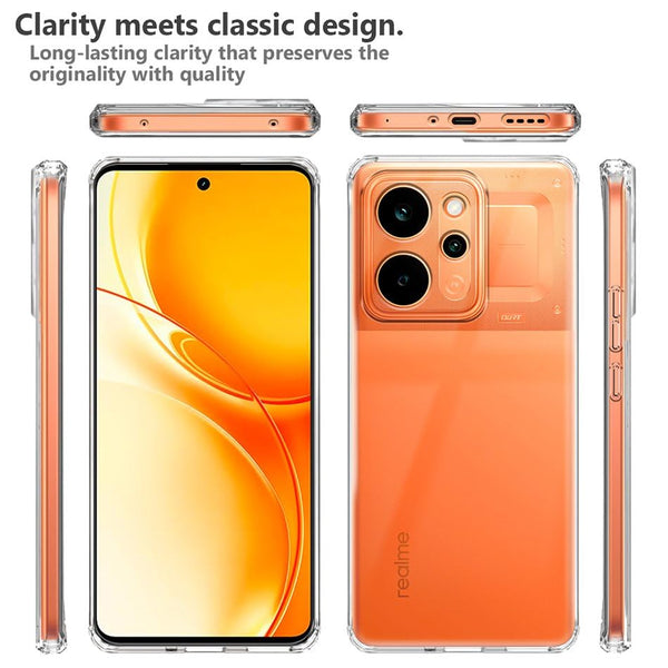 Mobielectro Clear Transparent Shockproof Scratch Resistant Protective Phone Case for Realme Narzo Power 5G