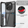 Mobielectro Camera Bump Protection | Slim Stylish 360 Protection Design |Crystal Clear | Shockproof Eagle Back Cover for Tecno Pova 6 NEO 5G - Black
