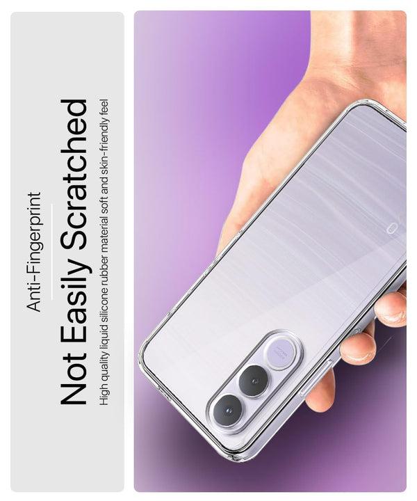 Mobielectro Clear Transparent Shockproof Scratch Resistant Protective Phone Case for Vivo V70 FE 5G