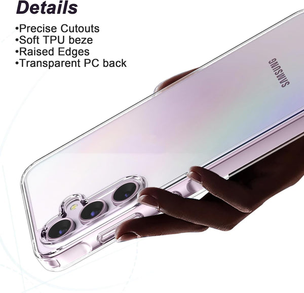 Mobielectro Soft Silicon Transparent |Scratch Resistant Clear Case for Samsung A55 5G
