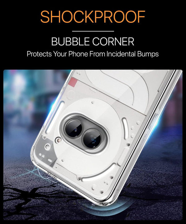 Mobielectro Clear Transparent Shockproof Scratch Resistant Protective Phone Case for Nothing Phone 2A 5G