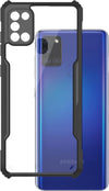 Mobielectro Camera Bump Protection | Slim Stylish 360 Protection Design |Crystal Clear | Shockproof Eagle Back Cover for Samsung A21S - Black