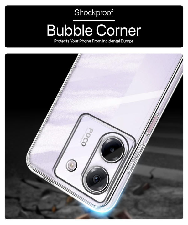 Mobielectro Soft Silicon Transparent |Scratch Resistant Clear Case for POCO M7 Pro 5G