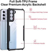 Mobielectro Camera Bump Protection | Slim Stylish 360 Protection Design |Crystal Clear | Shockproof Eagle Back Cover for Samsung S22- Black