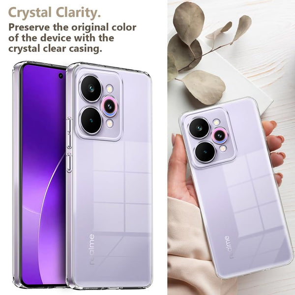 Mobielectro Clear Transparent Shockproof Scratch Resistant Protective Phone Case for Realme 15 Pro 5G