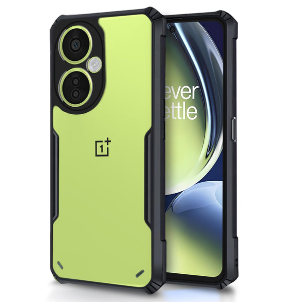 Mobielectro Camera Bump Protection | Slim Stylish 360 Protection Design |Crystal Clear | Shockproof Eagle Back Cover for OnePlusNord CE 3 Lite- Black
