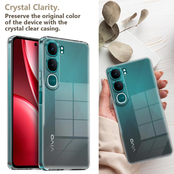 Mobielectro Clear Transparent Shockproof Scratch Resistant Protective Phone Case for Vivo Y31 5G