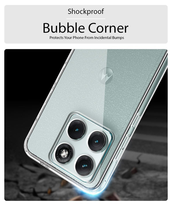 Mobielectro Clear Transparent Shockproof Scratch Resistant Protective Phone Case for Moto Edge 70 Fusion