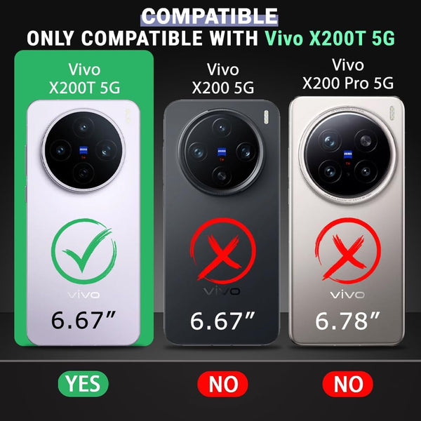Mobielectro Clear Transparent Shockproof Scratch Resistant Protective Phone Case for Vivo X200T 5G
