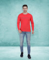HiFlyers Men Coral Regular Fit Printed Round Neck T-Shirt