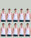 T.T. Mens Titanic Vest Pack Of 10 White