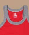 T.T. Kids Titanic Gym Vest Pack Of 3 Red-Grey-Trqs