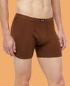 T.T. Mens Jazz Fine Long Inner Elastic TrunkPack Of 2 Musturd-Brown