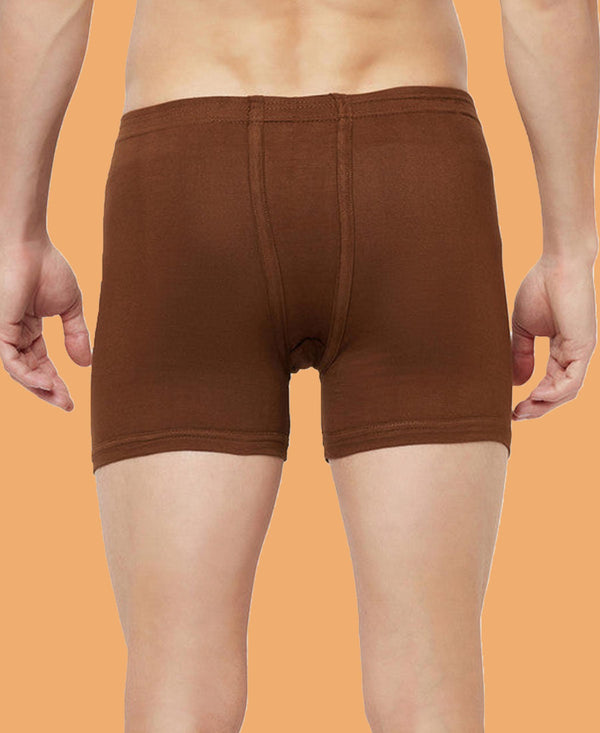 T.T. Mens Jazz Fine Long Inner Elastic TrunkPack Of 2 Musturd-Brown