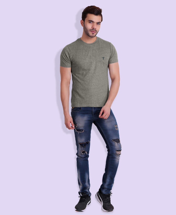 T.T. Cool Men T-Shirts Pack Of 3 White-Charcoal Mã©Lange-Grey Mã©Lange