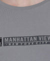 HiFlyers Men Grey Mã©Lange Regular Fit Printed Round Neck T-Shirt