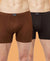 T.T. Mens Jazz Fine Long Inner Elastic TrunkPack Of 2 Musturd-Brown