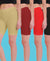 T.T. Pearl Women 100% Cotton Multipurpose Shorts Pack Of 4 Assorted