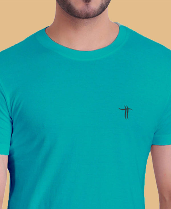 T.T. Cool Men Pack Of 3 T-Shirts Red-Cyan-Brown