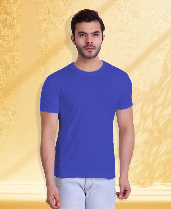 T.T. Poly Men Blue Quick-Dry Tshirt