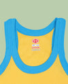 T.T. Kids Titanic Gym Vest Pack Of 5 Black-Trqs-Yellow-Grey-Red