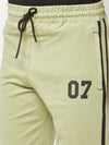 HiFlyers Mens Green Regular Fit Cut & Sew Sports Trackpant( 4 Way Strachable)