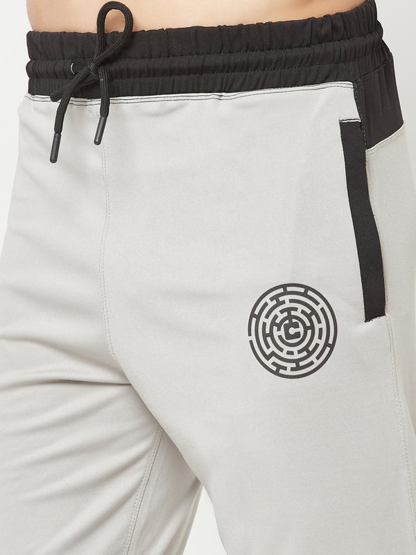 HiFlyers Mens GreyRegular Fit Cut & Sew Sports Trackpant( 4 Way Strachable)