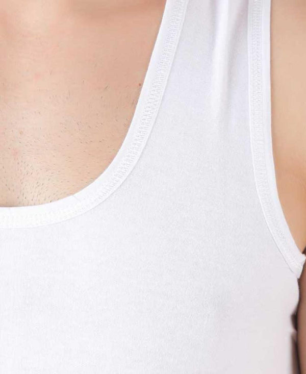 T.T. Men'S Plus Size White Vest Pack Of 2