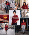T.T. Women|Oversized Printed T-Shirt|Round Neck|Soft Breathable Cotton Fabric | Street , Casual & Outdoor Wear Tees|No Limit Print|Red