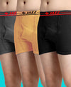 T.T. Boys |Regular Fit|Breathable & Soft Innerwear|Front Open Kids Trunks| Pure Cotton |Jazz Fine Long Top Elastic Trunks|Boys Trunks Pack Of 3-Anthra-Skin-Grey