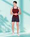 T.T. Men DesignerGym Vest Pack Of 2 Navy-Grey-Maroon-Navy