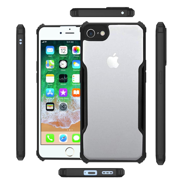 Mobielectro Camera Bump Protection | Slim Stylish 360 Protection Design |Crystal Clear | Shockproof Eagle Back Cover for iPhone 6 Plus- Black