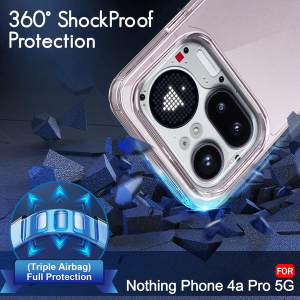 Mobielectro Clear Transparent Shockproof Scratch Resistant Protective Phone Case for Nothing Phone 4A Pro 5G